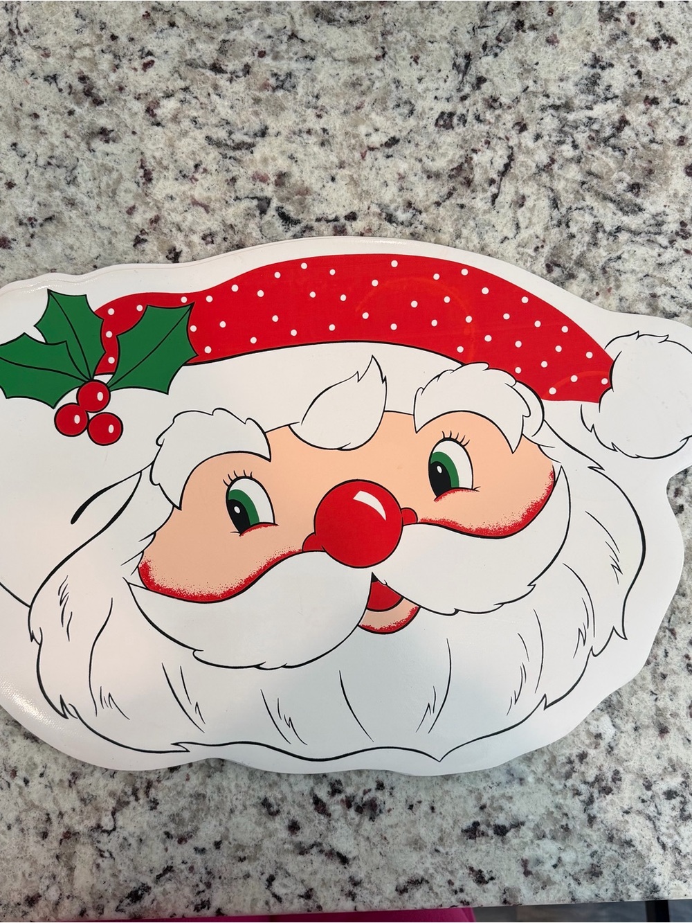 Vintage Retro Vinyl Santa Claus Christmas Placemats - Set of 4